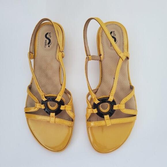 SoftWalk Slingback Strappy Wedge Sandals - Picture 4 of 9